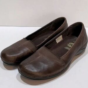 Merrell ♡ Apure Olive Brown Leather Loafers / Flats